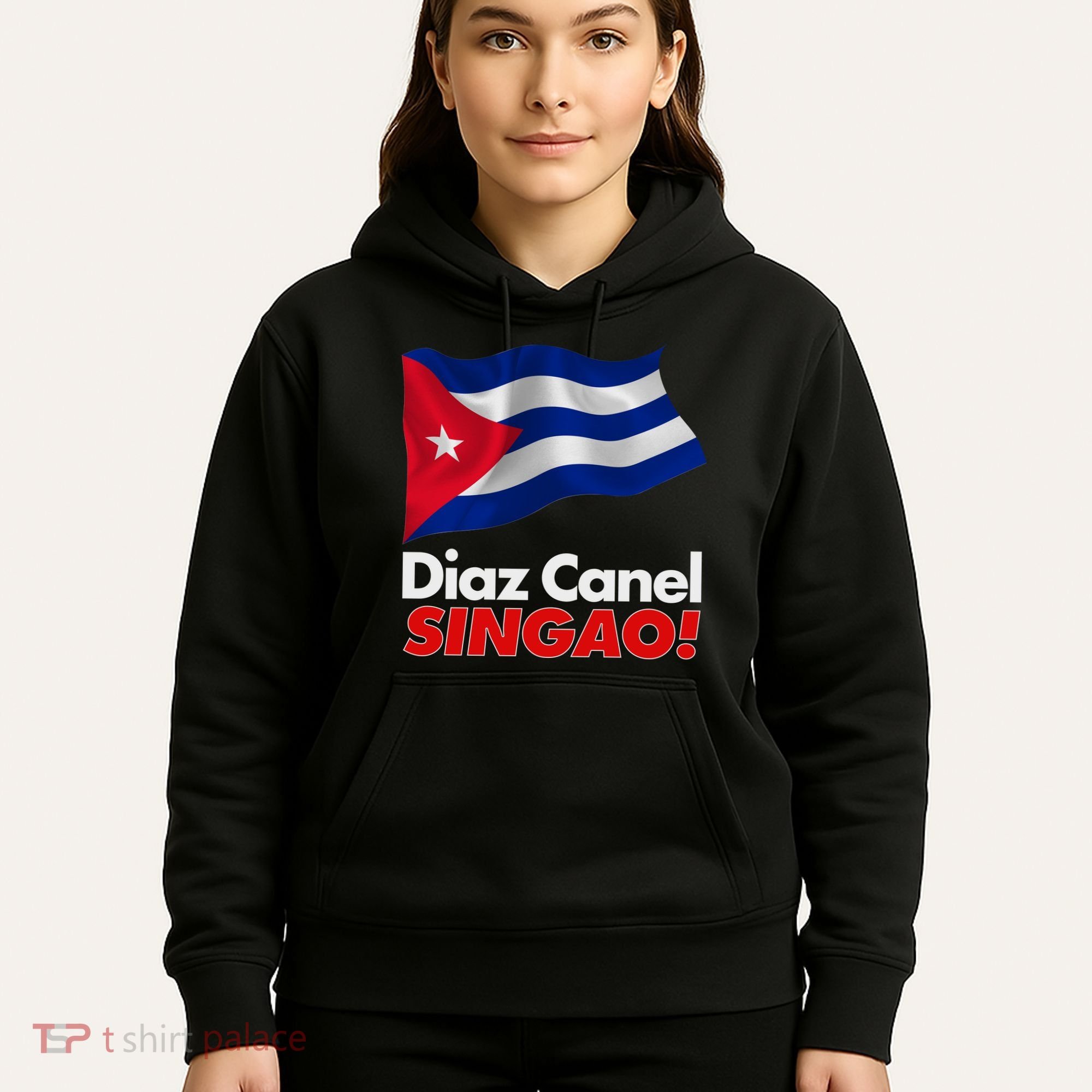 Diaz Canel Singao! Cuban Flag Hoodie
