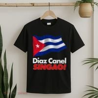 Diaz Canel Singao! Cuban Flag T-Shirt thumb 2