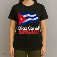 Diaz Canel Singao! Cuban Flag T-Shirt thumb 4
