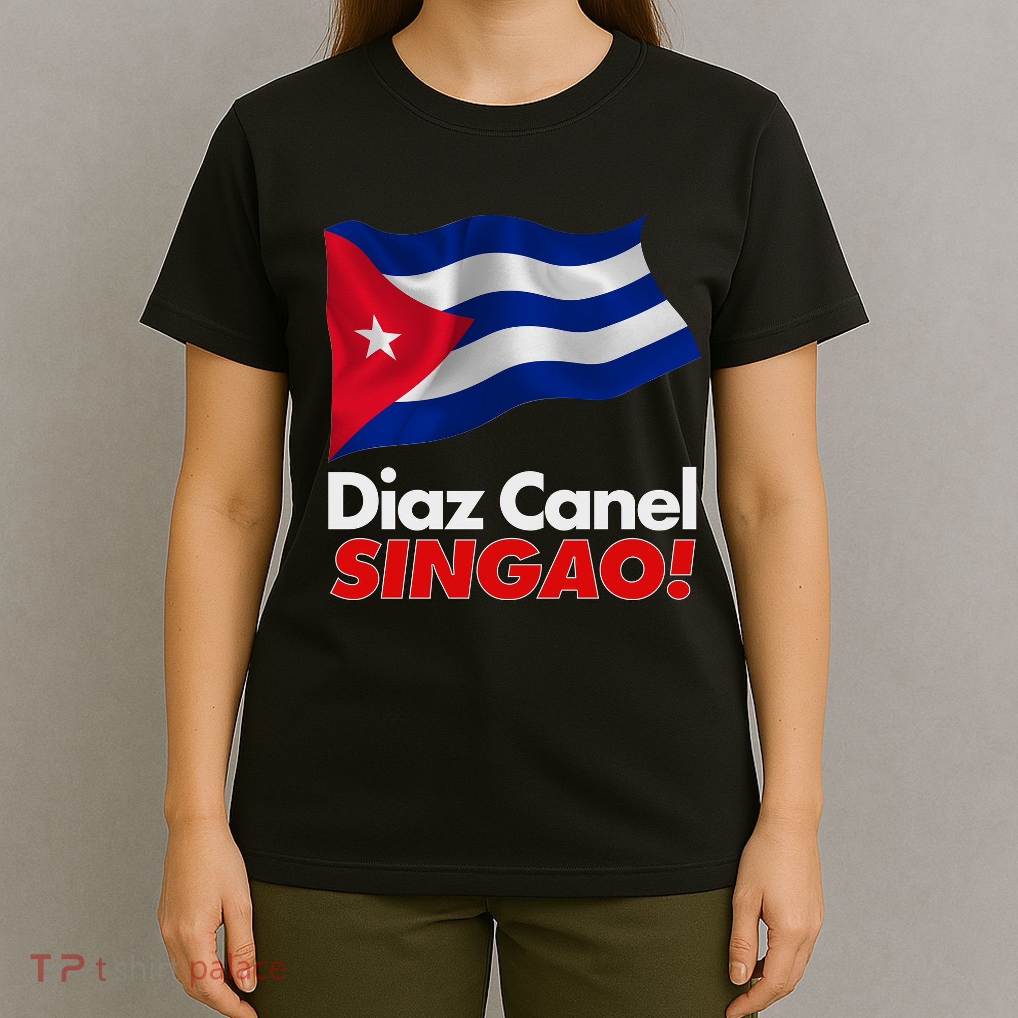 Diaz Canel Singao! Cuban Flag T-Shirt