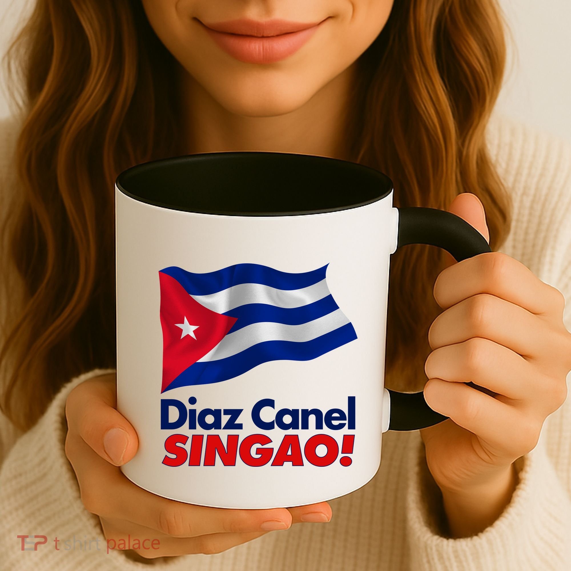 Diaz Canel Singao! Cuban Flag Coffee Mug