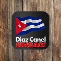 Diaz Canel Singao! Cuban Flag Coaster thumb 0