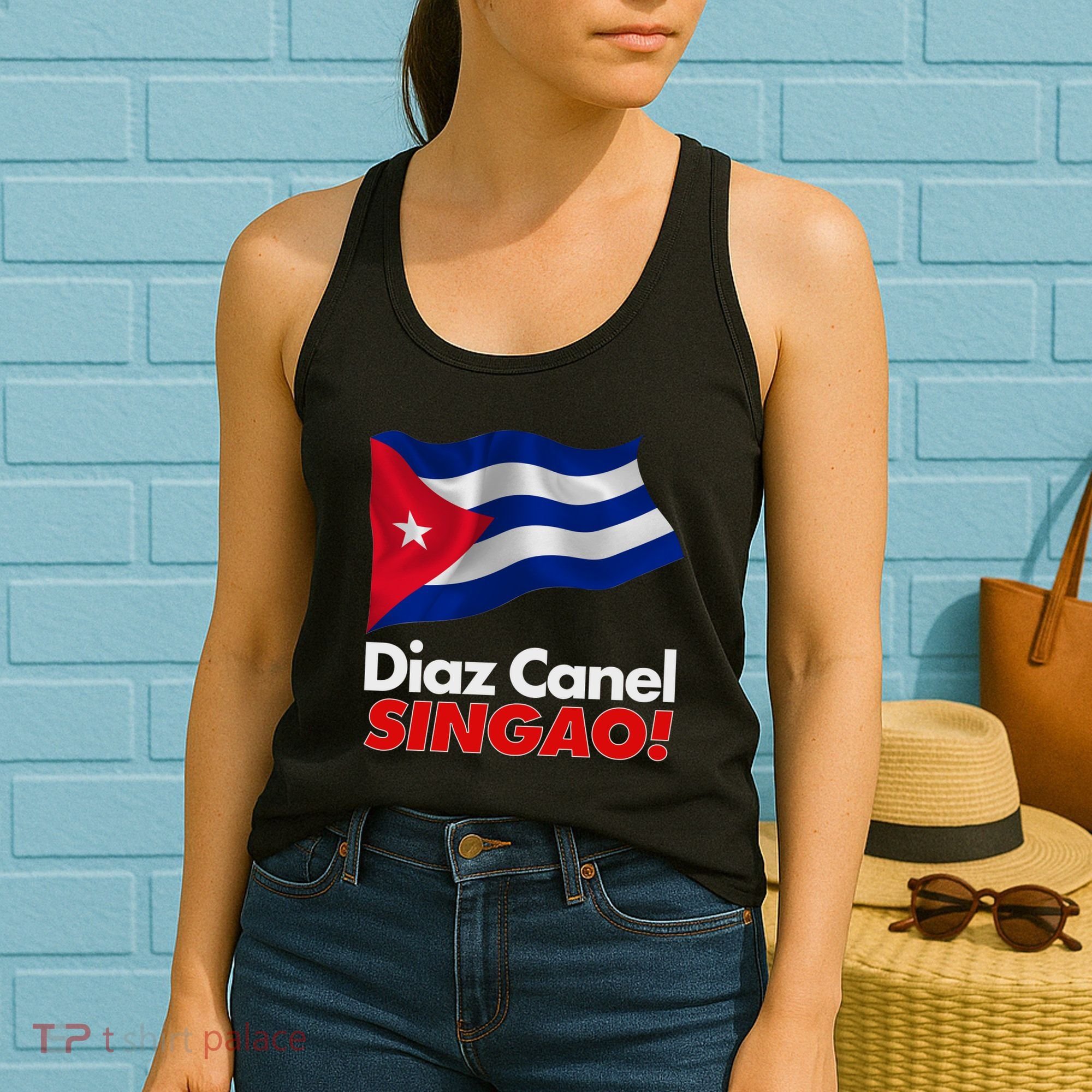 Diaz Canel Singao! Cuban Flag Women's Tank Top