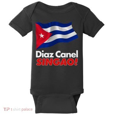 Diaz Canel Singao! Cuban Flag Baby Bodysuit