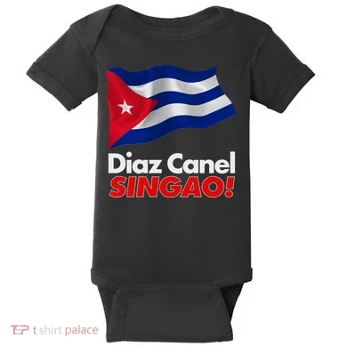 Diaz Canel Singao! Cuban Flag Baby Bodysuit