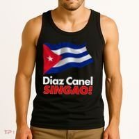 Diaz Canel Singao! Cuban Flag Tank Top thumb 3