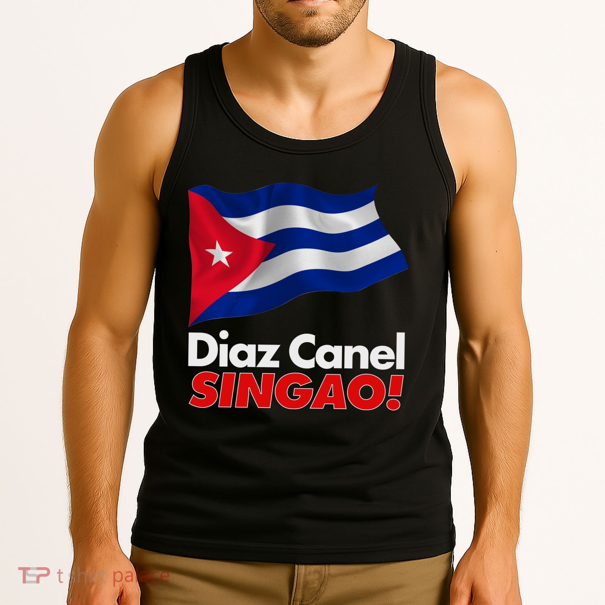 Diaz Canel Singao! Cuban Flag Tank Top