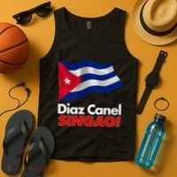 Diaz Canel Singao! Cuban Flag Tank Top thumb 4