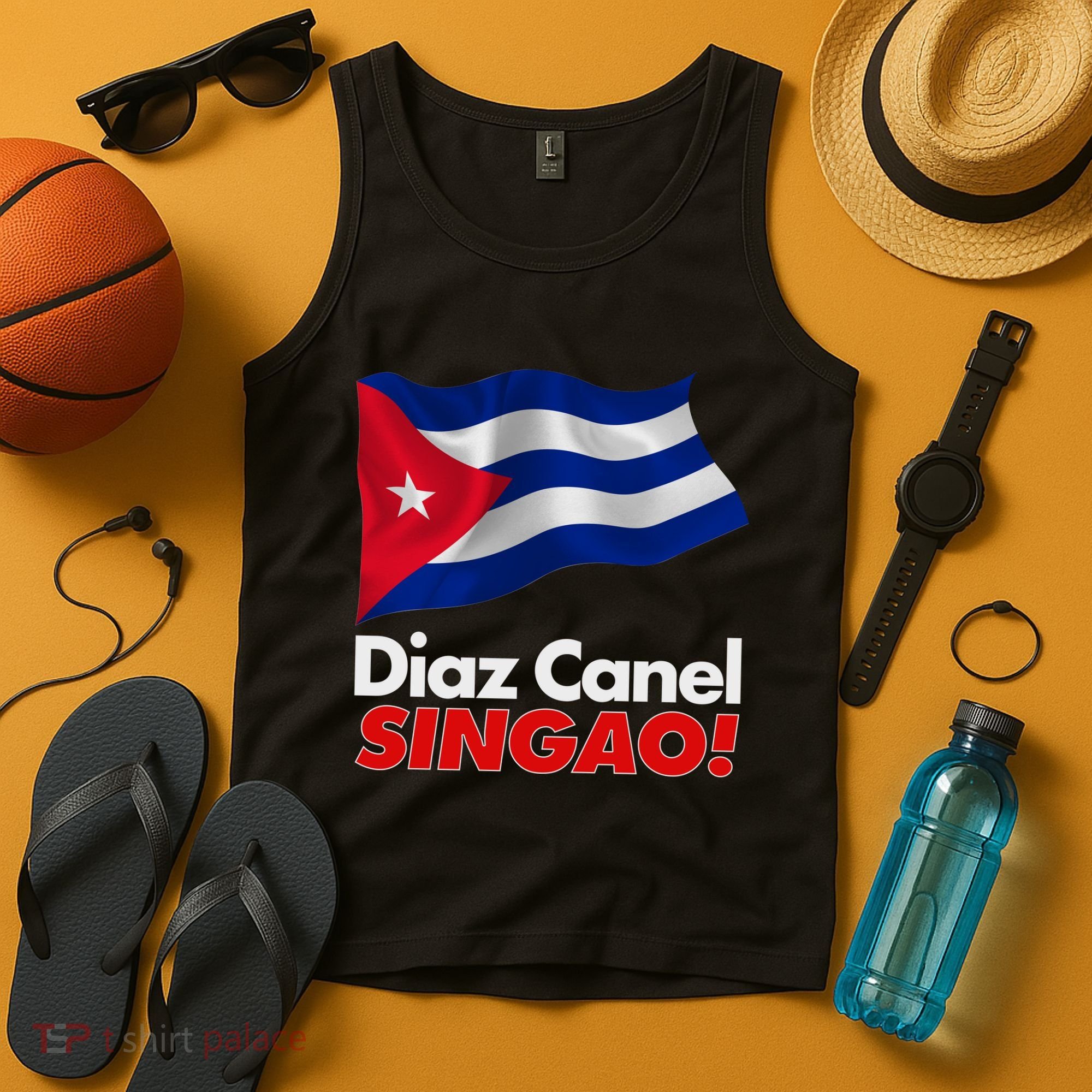 Diaz Canel Singao! Cuban Flag Tank Top