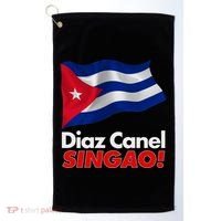 Diaz Canel Singao! Cuban Flag Golf Towel thumb 0