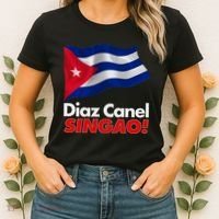 Diaz Canel Singao! Cuban Flag Women's T-Shirt thumb 2