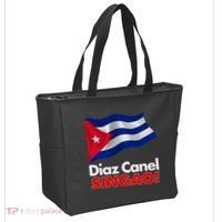 Diaz Canel Singao! Cuban Flag Tote Bag thumb 2