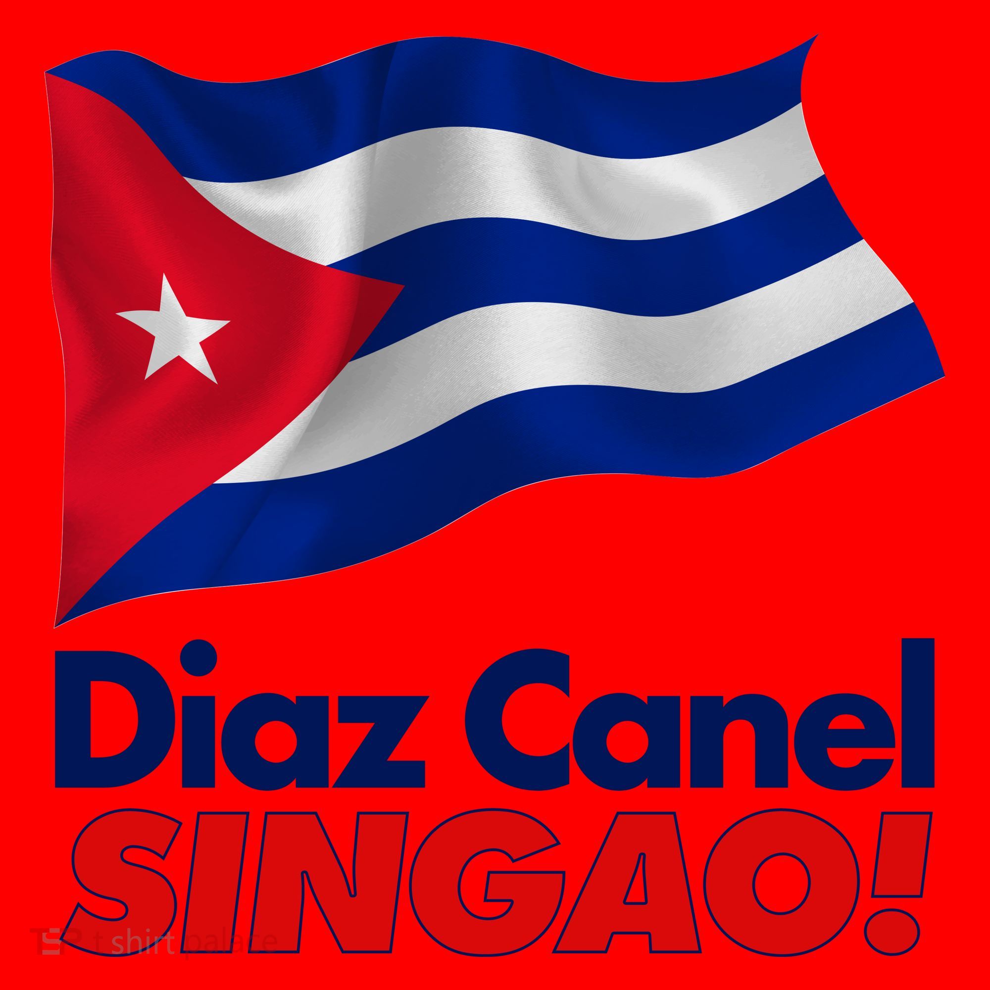 Diaz Canel Singao! Cuban Flag Santa Hat