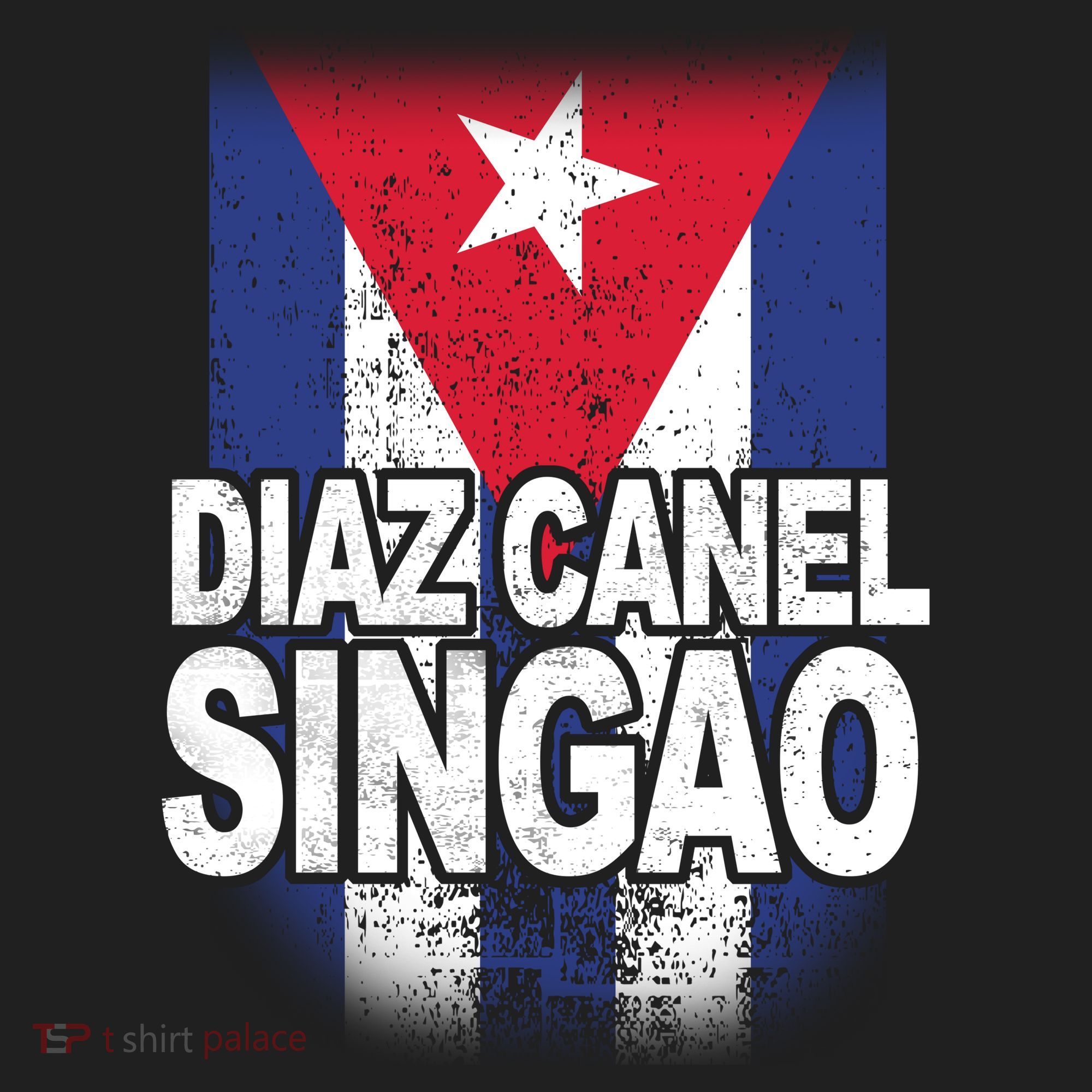Diaz Canel Singao Cuban Flag Distressed Women's Sweatshirt