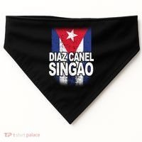 Diaz Canel Singao Cuban Flag Distressed USA-Made Doggie Bandana thumb 0