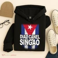 Diaz Canel Singao Cuban Flag Distressed Hoodie thumb 4