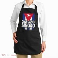 Diaz Canel Singao Cuban Flag Distressed Apron thumb 2