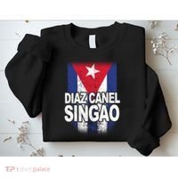 Diaz Canel Singao Cuban Flag Distressed Sweatshirt thumb 2