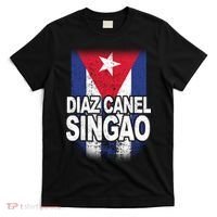 Diaz Canel Singao Cuban Flag Distressed T-Shirt thumb 0