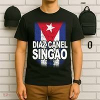 Diaz Canel Singao Cuban Flag Distressed T-Shirt thumb 6