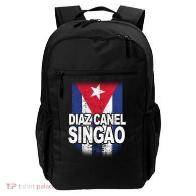 Diaz Canel Singao Cuban Flag Distressed Backpack