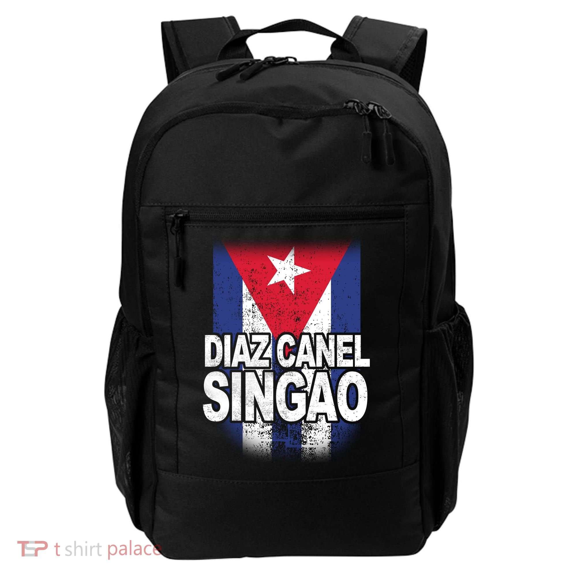 Diaz Canel Singao Cuban Flag Distressed Backpack