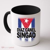 Diaz Canel Singao Cuban Flag Distressed Coffee Mug thumb 0