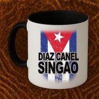 Diaz Canel Singao Cuban Flag Distressed Coffee Mug thumb 2