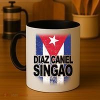 Diaz Canel Singao Cuban Flag Distressed Coffee Mug thumb 4
