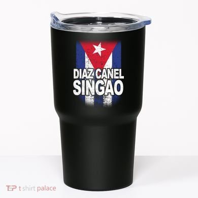 Diaz Canel Singao Cuban Flag Distressed Tumbler