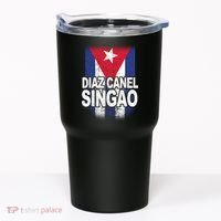 Diaz Canel Singao Cuban Flag Distressed Tumbler thumb 0
