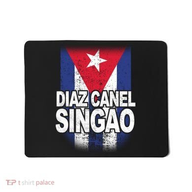 Diaz Canel Singao Cuban Flag Distressed Mousepad