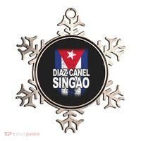 Diaz Canel Singao Cuban Flag Distressed Ornament thumb 0