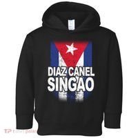 Diaz Canel Singao Cuban Flag Distressed Toddler Hoodie thumb 0