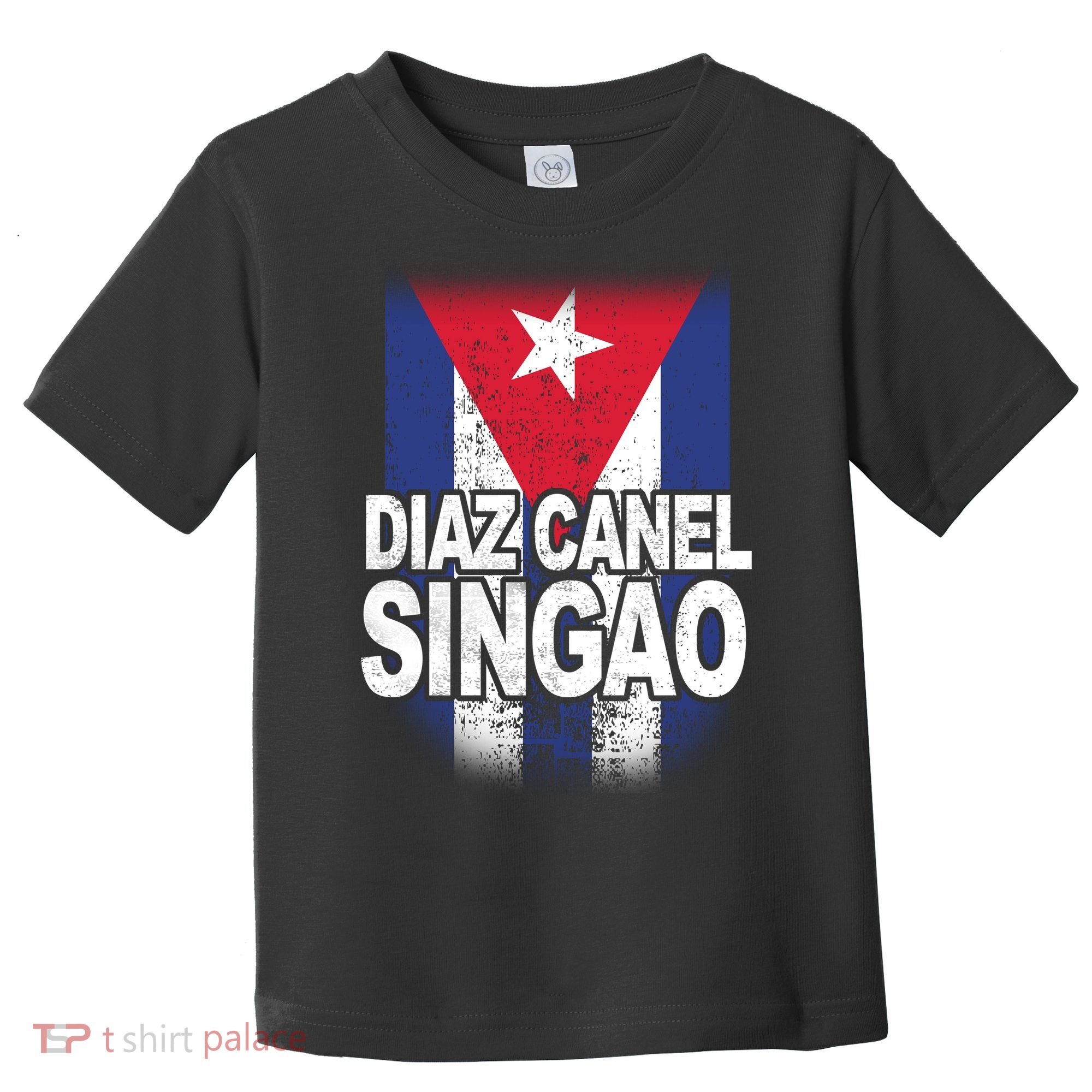 Diaz Canel Singao Cuban Flag Distressed Toddler T-Shirt