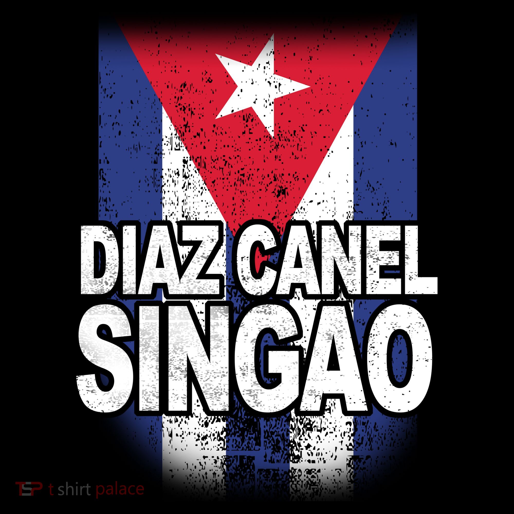 Diaz Canel Singao Cuban Flag Distressed Kids Sweatshirt