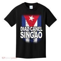 Diaz Canel Singao Cuban Flag Distressed Kids T-Shirt thumb 0