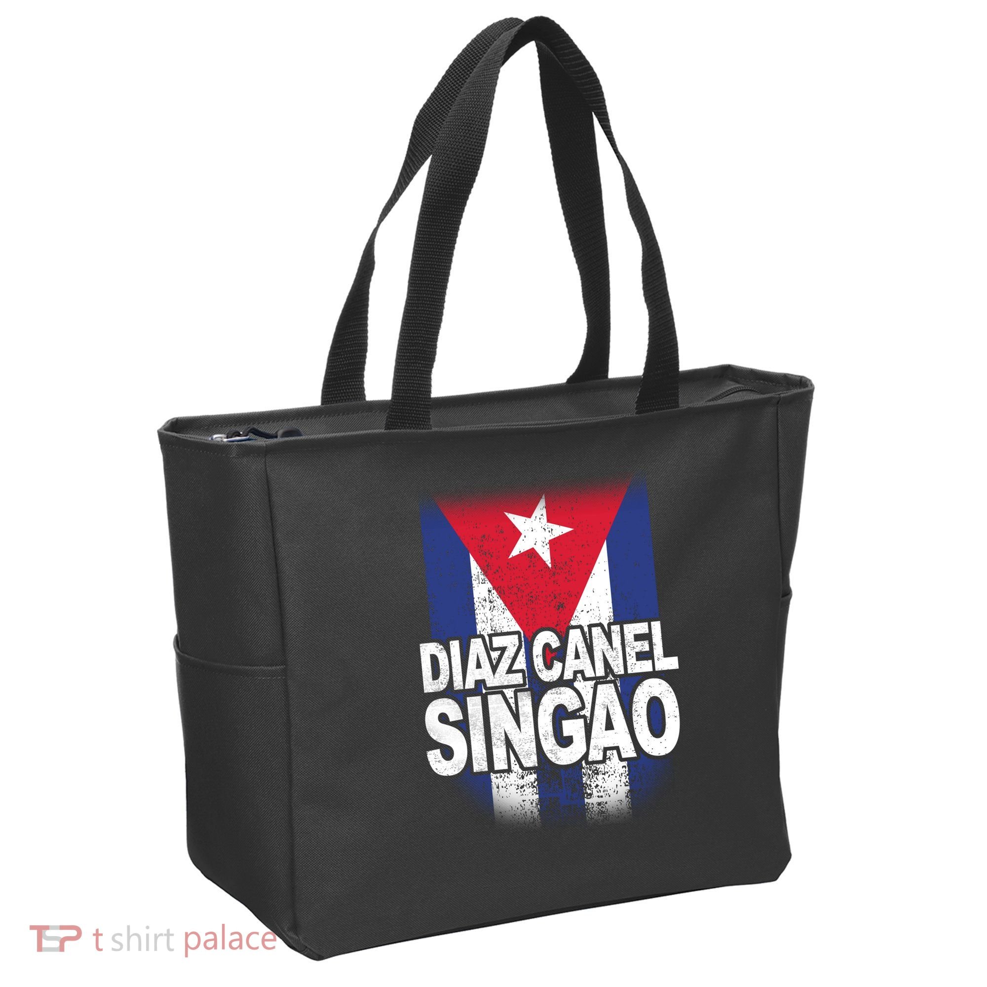 Diaz Canel Singao Cuban Flag Distressed Tote Bag