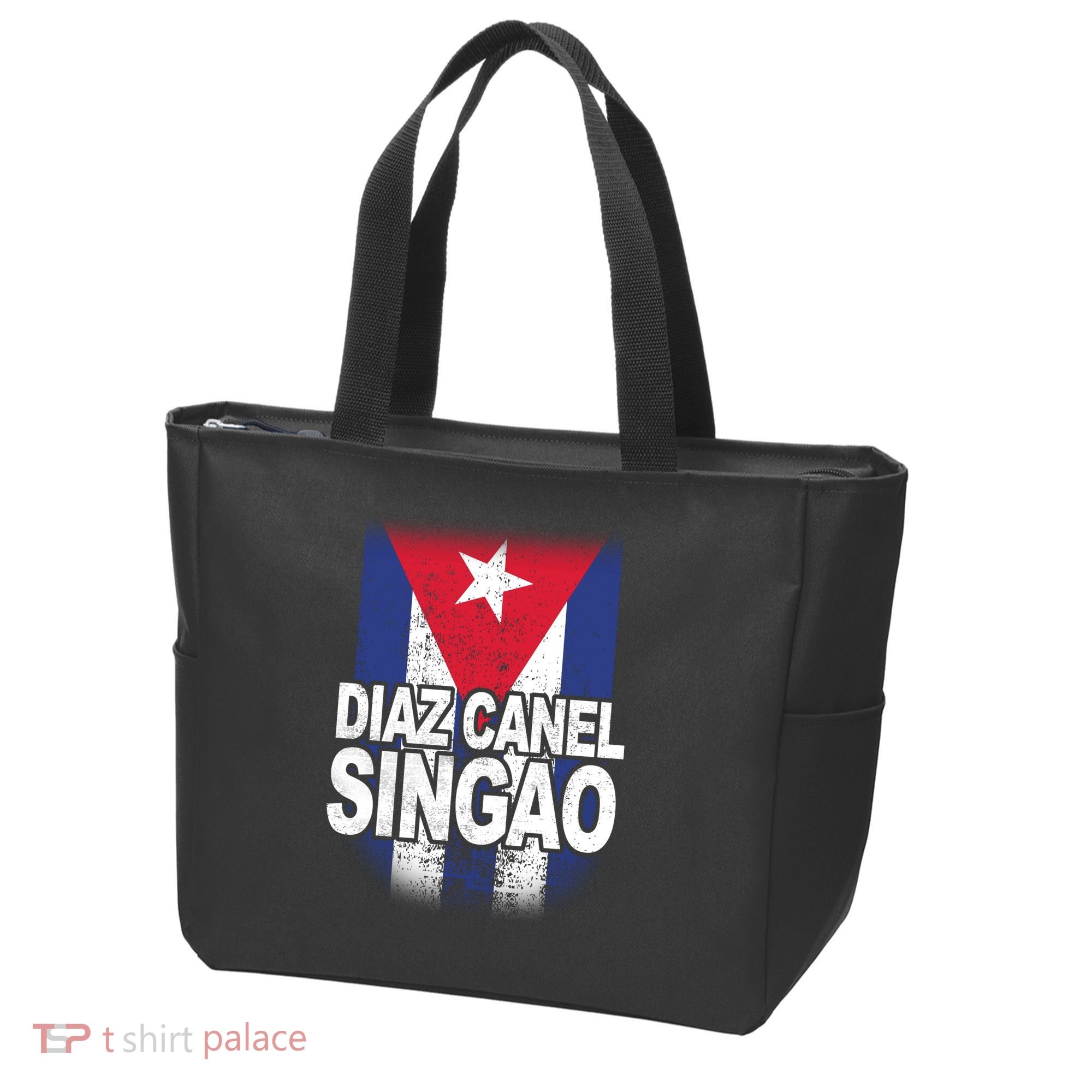 Diaz Canel Singao Cuban Flag Distressed Tote Bag