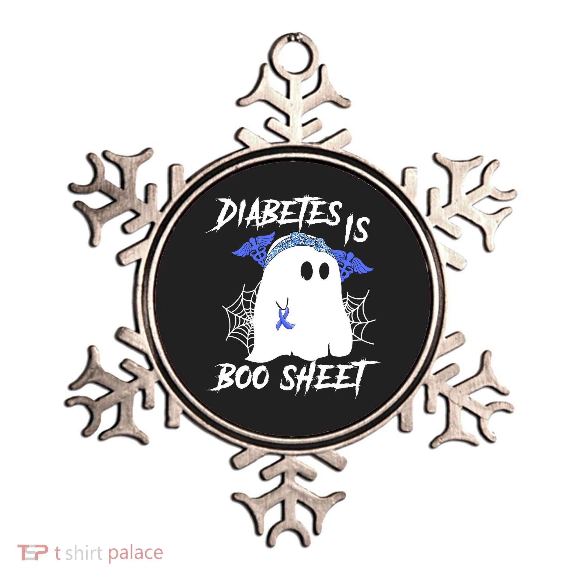 Diabetes Is Boo Sheet Halloween Ghost Diabetes Awareness Ornament