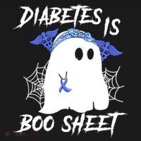 Diabetes Is Boo Sheet Halloween Ghost Diabetes Awareness Ornament thumb 1