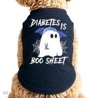 Diabetes Is Boo Sheet Halloween Ghost Diabetes Awareness Doggie Tank thumb 0