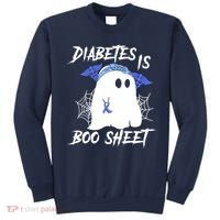 Diabetes Is Boo Sheet Halloween Ghost Diabetes Awareness Sweatshirt thumb 0