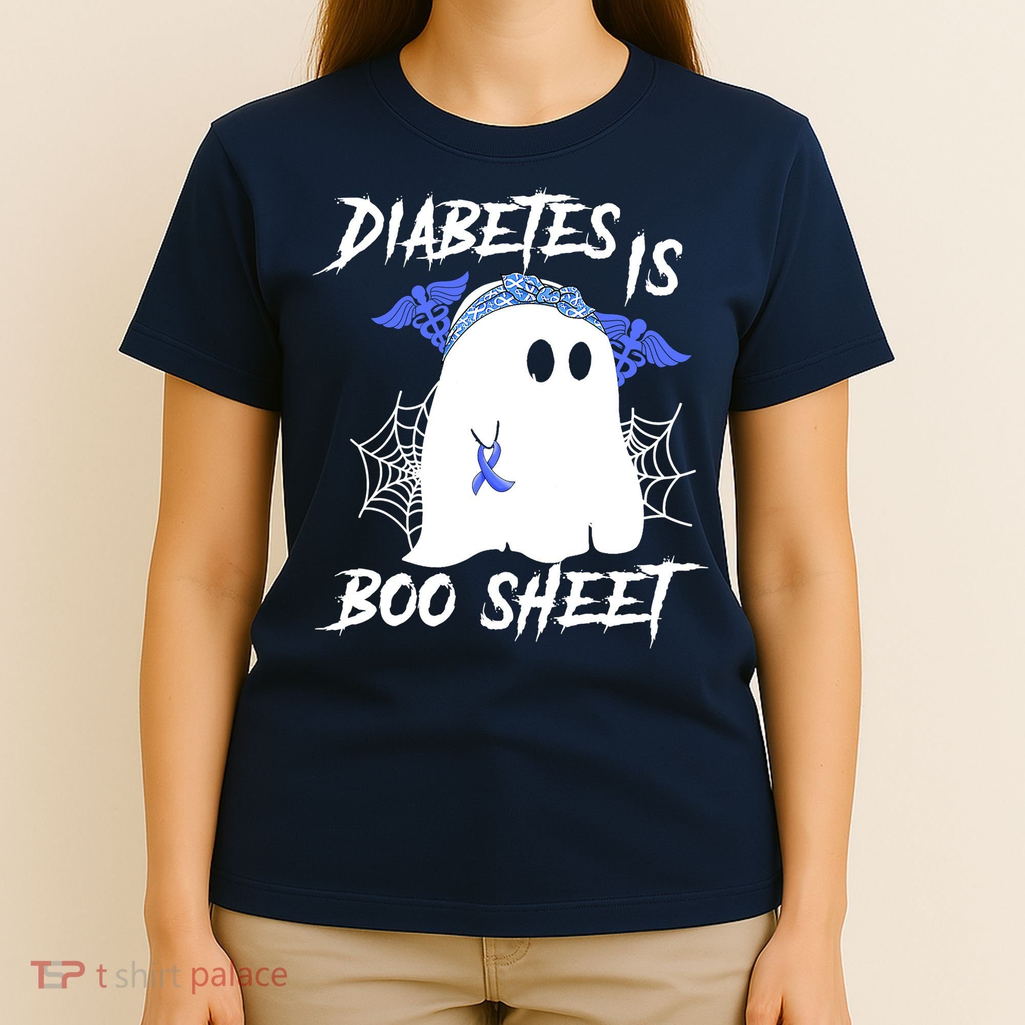 Diabetes Is Boo Sheet Halloween Ghost Diabetes Awareness T-Shirt