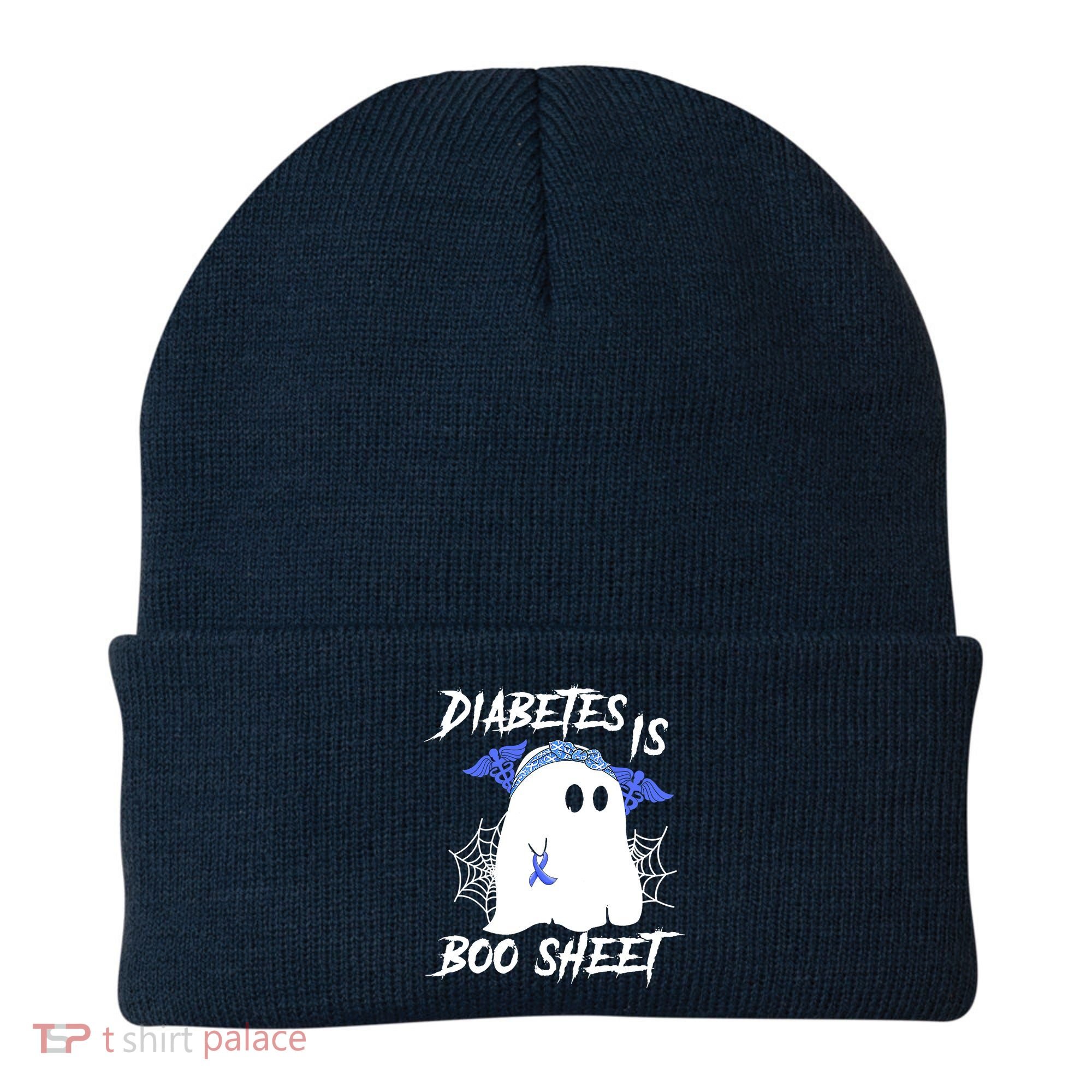 Diabetes Is Boo Sheet Halloween Ghost Diabetes Awareness Beanie