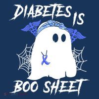 Diabetes Is Boo Sheet Halloween Ghost Diabetes Awareness Women's Hoodie thumb 2