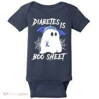 Diabetes Is Boo Sheet Halloween Ghost Diabetes Awareness Baby Bodysuit thumb 0