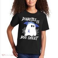 Diabetes Is Boo Sheet Halloween Ghost Diabetes Awareness Kids T-Shirt thumb 2