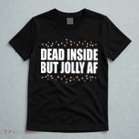 Dead Inside But Jolly AF Funny Christmas T-Shirt thumb 5
