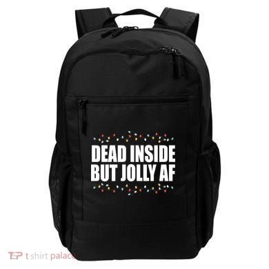 Dead Inside But Jolly AF Funny Christmas Backpack